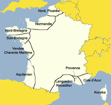 map seaside destinations France
